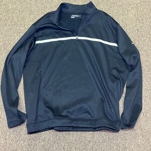 Nike golf fit size 2x 1/4 zip nylon pullover in black